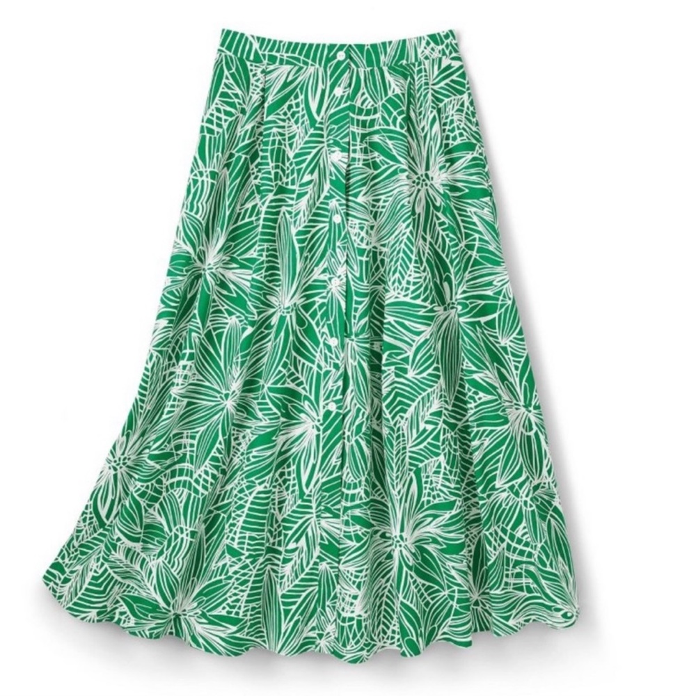 Last🤩Tabitha brown linear floral print maxi skirt
